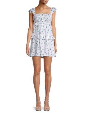 WEWOREWHAT FLORAL-PRINT TIERED DRESS